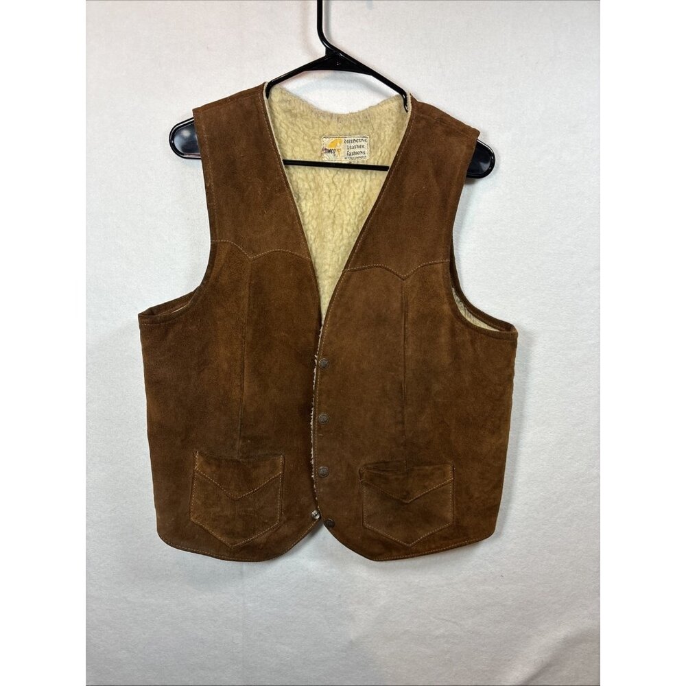 Simco Distinctive Leather Fashion Veer Size 42 Brown Sued  Snap Button